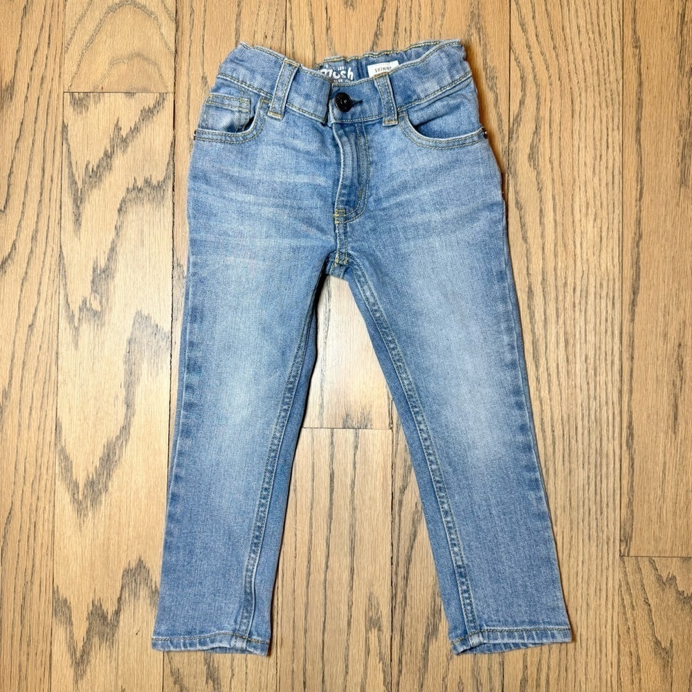 Osh Kosh B’Gosh Skinny Blue Denim Zip Fly Jeans Size 3T